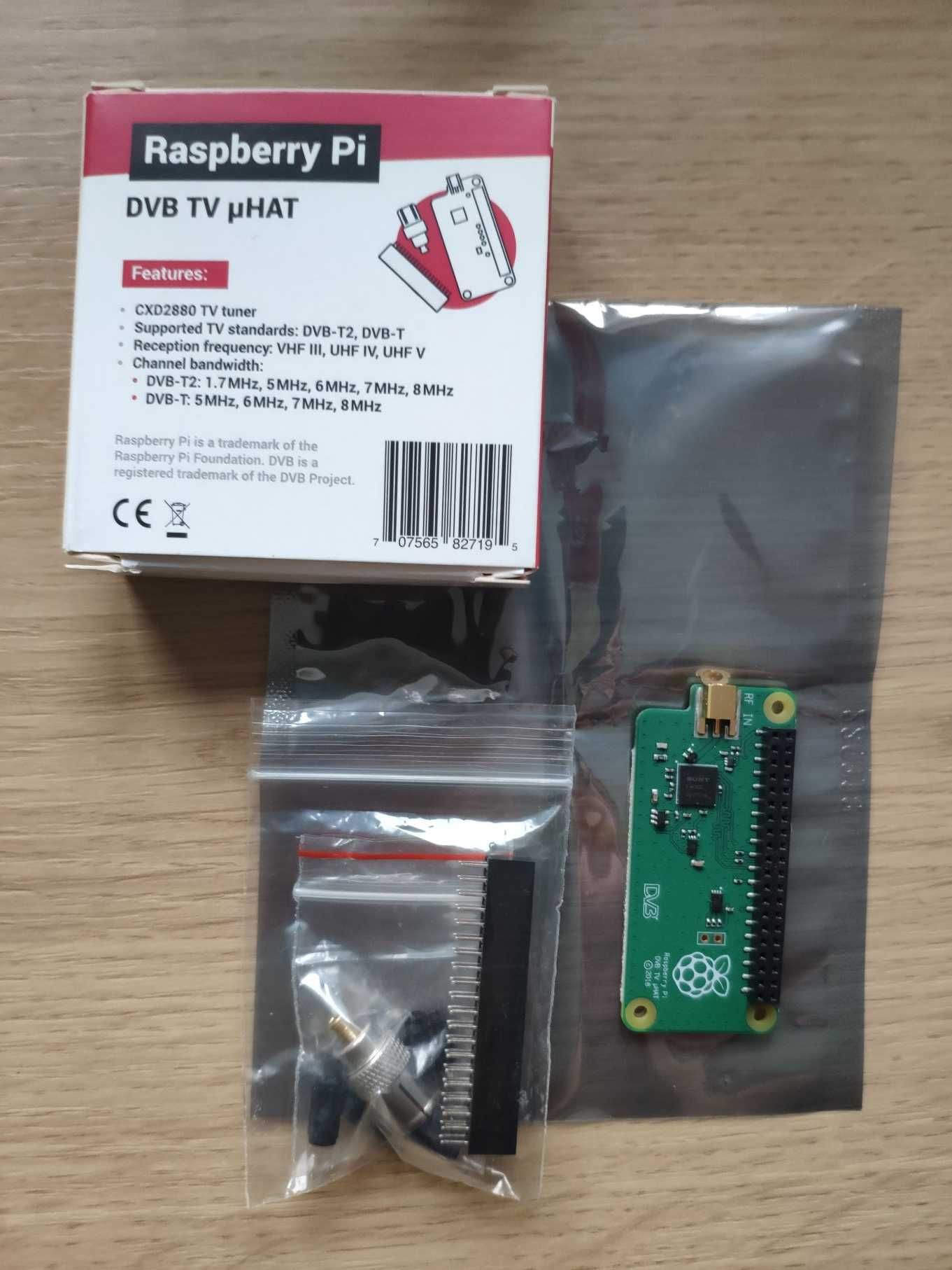 TV HAT tuner DVB-T - nakładka dekodera dla Raspberry Pi 4B/3B+/3B/Zero