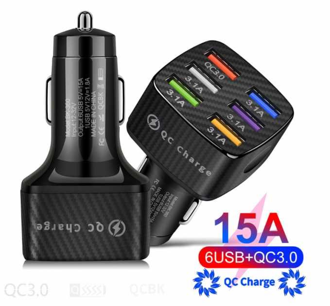 Olaf 6USB Fast Car Charge QC3.0 65W автомобильное зарядное