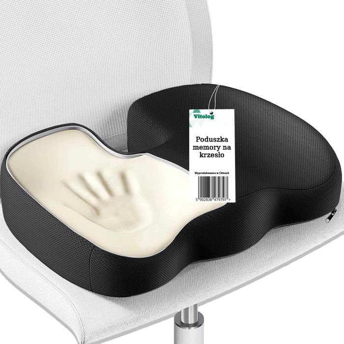 Poduszka Memory Ortopedyczna na Krzesło Fotel do Siedzenia Samochodu