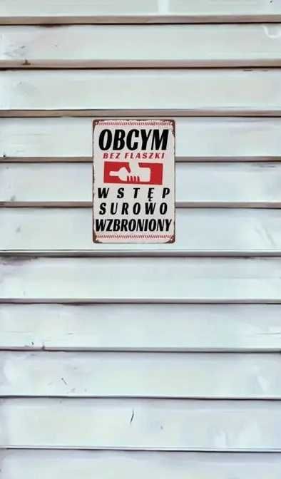 Wesoła Metalowa Tablica Ścienna