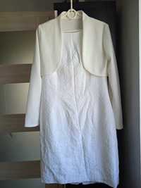 Sukienka elegancka H&M rozmiar 46 złoty suwak Bolerko gratis