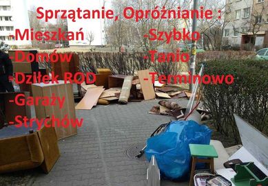 Opróżnianie sprzątanie Mieszkań Domów Działek Garaży Piwnic