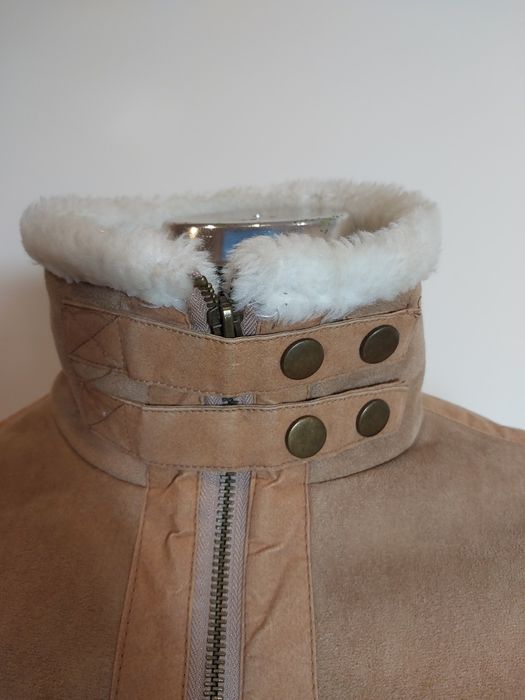 Ciepły kożuch futerko rozmiar S,M kurtka ocieplana