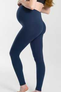 H&M MAMA тёмно-синие Леггинсы для беременных Лосины высокая посадка