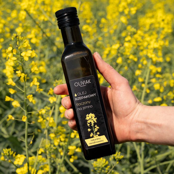 Olej rzepakowy tłoczony na zimno od rolnika bez glifosatu
