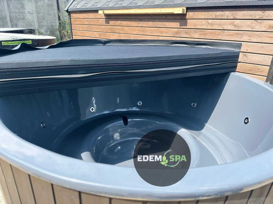 Спа курорт на дровах з гидромасажем. Джакузі. Лазня. Холодна купіль.