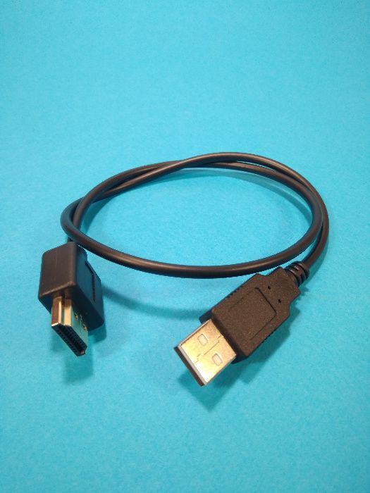 USB на HDMI. Кабель / переходник HDMI 2.0 19 Pin - USB - 50 см.