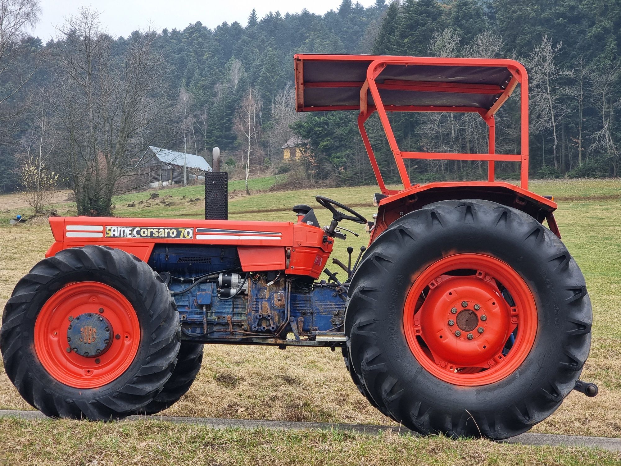 Ciągnik Same Corsaro 70. Napęd 4x4, REWERS, Wspomaganie, Hydraulika