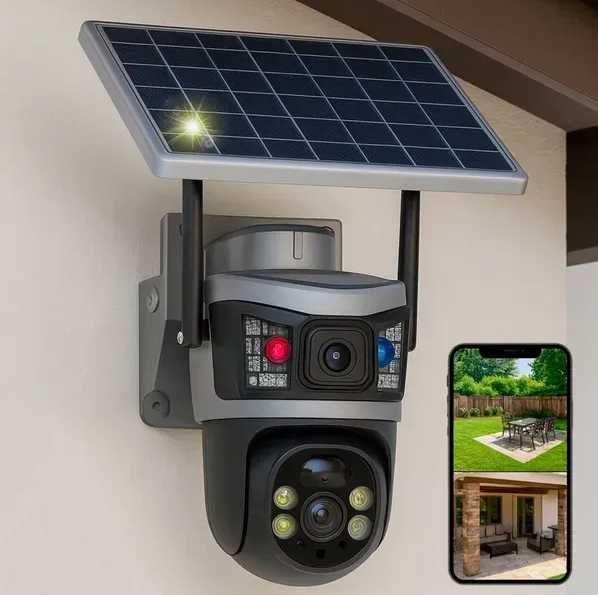 Камера IP Бездротова автономна 4джі сим картою та сонячною панеллю