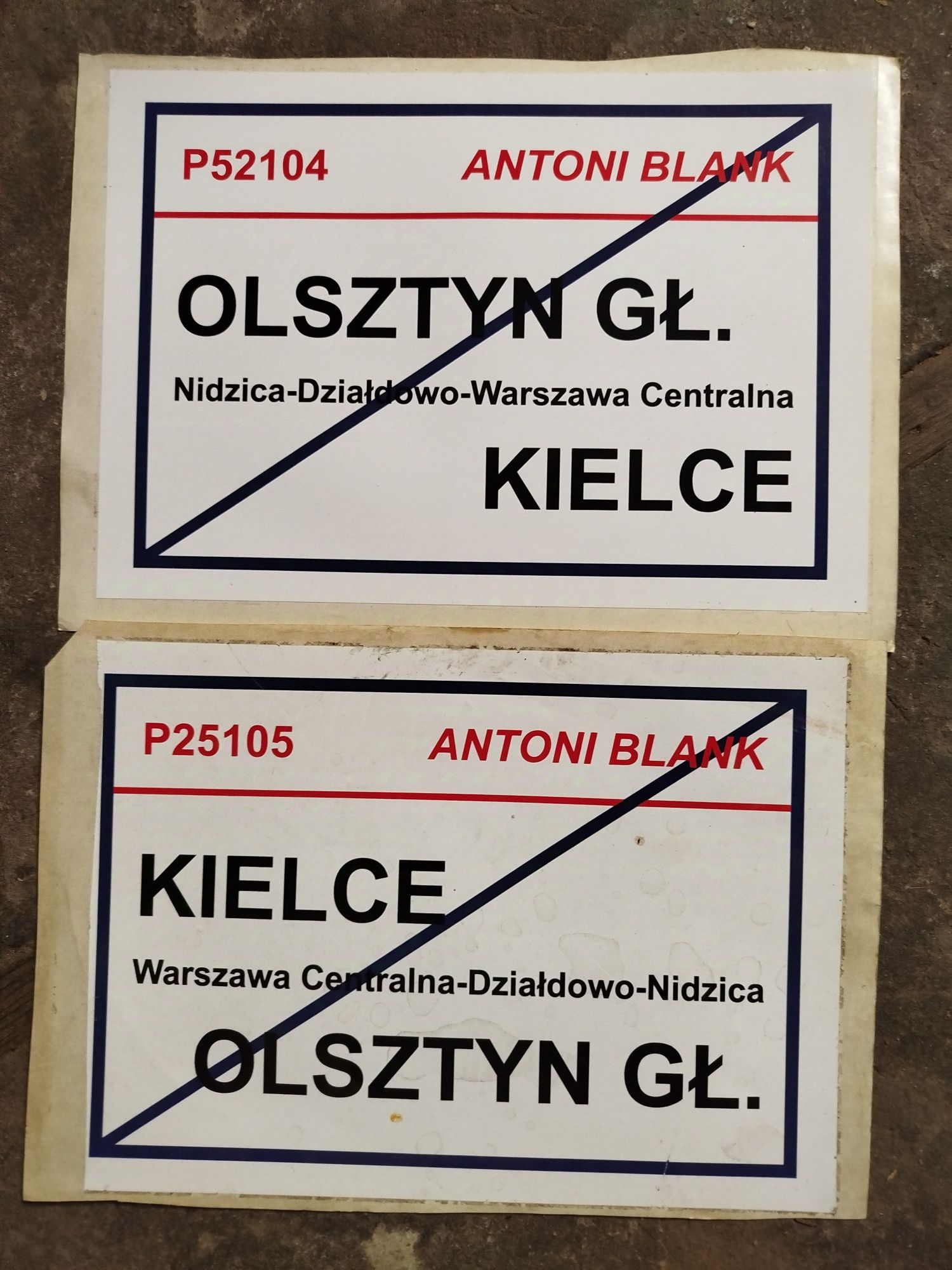 Naklejki na tablice Antoni Blank