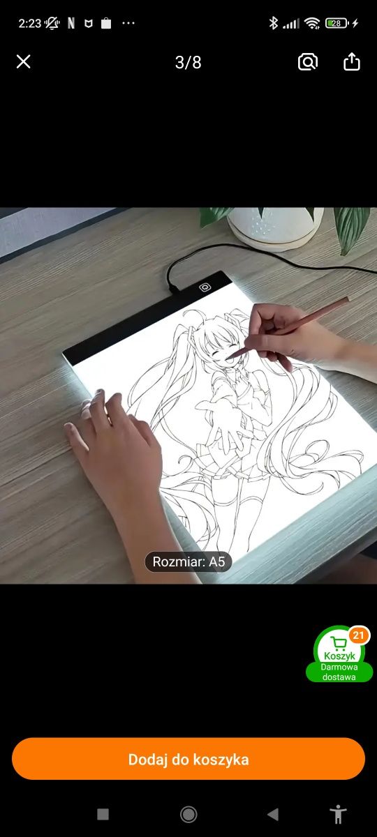 Tablica do rysowania z LED
