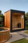 Nowoczesna, wolnostojąca sauna ogrodowa – 8 osób – od producenta