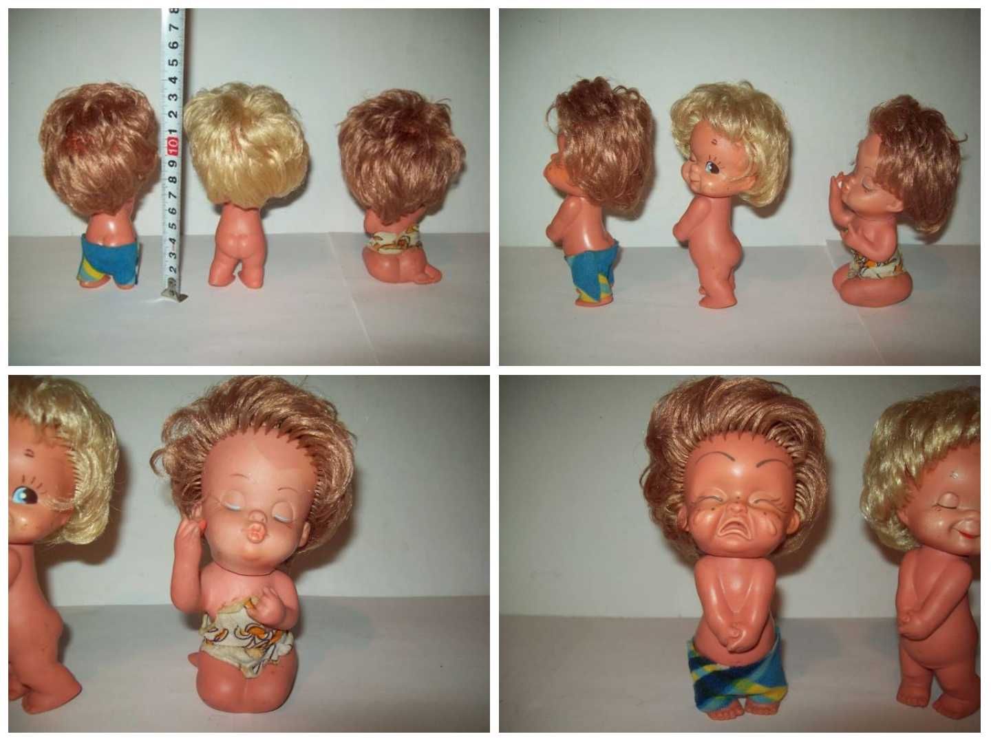Игрушка резиновая пупс мини кукла мимическая характерная ГДР СССР
