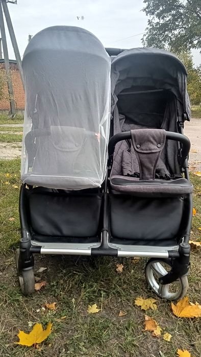 Коляска прогулочная для двойни CARRELLO Connect CRL-5502 Black