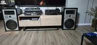 Zestaw stereo Technics, Deck, Wzmacniacz, Gramofon, Kolumny+ 2x tuner