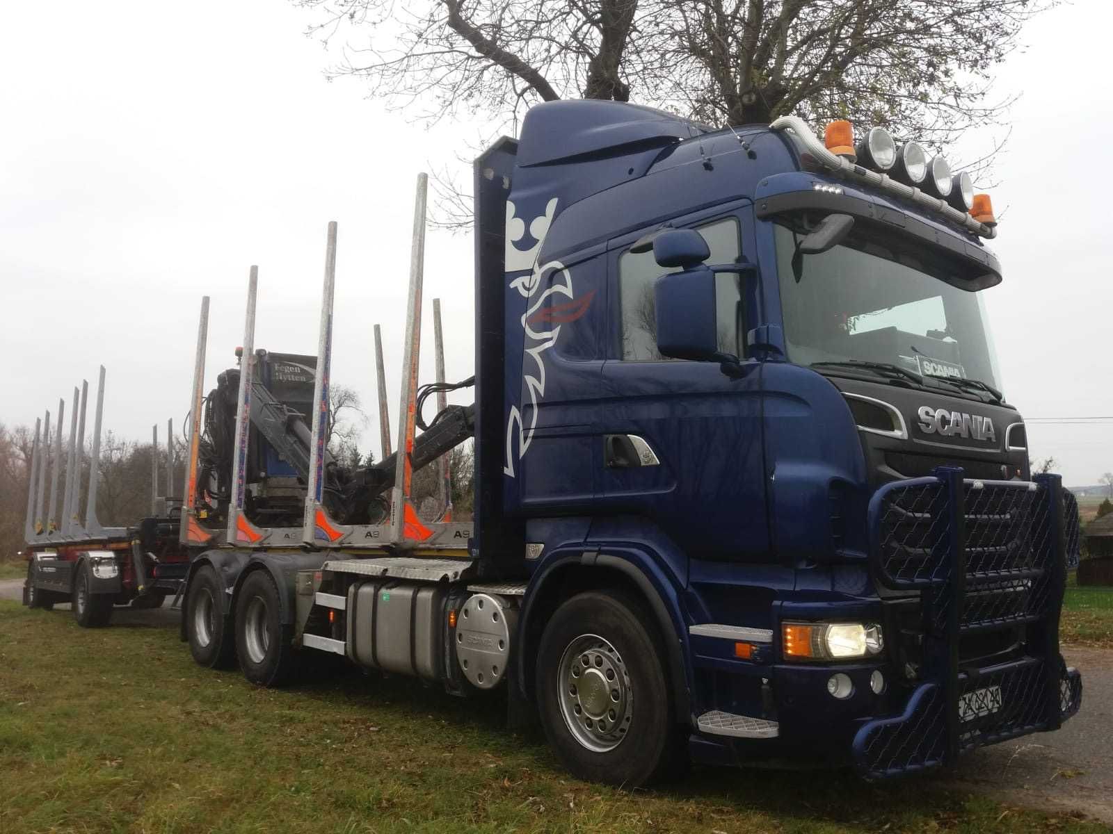 Samochód ciężarowy Scania 730, 2012 rok, do transportu drewna