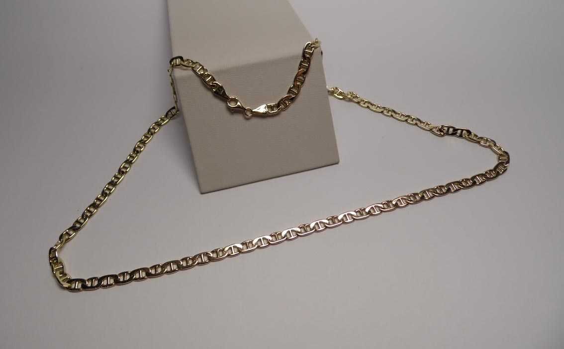 Złoty łańcuszek wzór Gucci 55 cm. 4,6 mm.