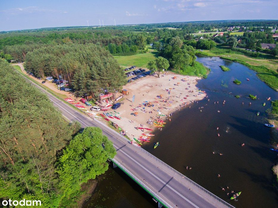 Malownicza, zadrzewiona działka nad Wkrą . OKAZJA