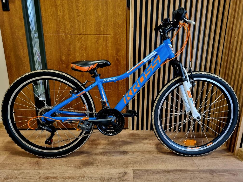 Kross Hexagon JR Niebieski Rower dziecięcy Górski kola 24 cale