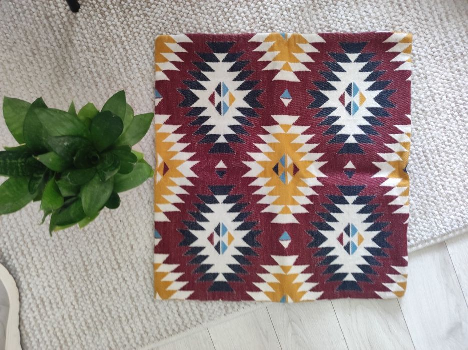Poszewka na poduszkę Ikea Fransine geometryczna Kilim Ozdobna wełniana