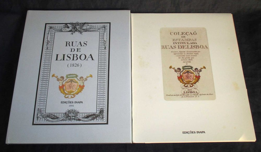 Livro Ruas de Lisboa 1826 Edições Inapa + 4 estampas