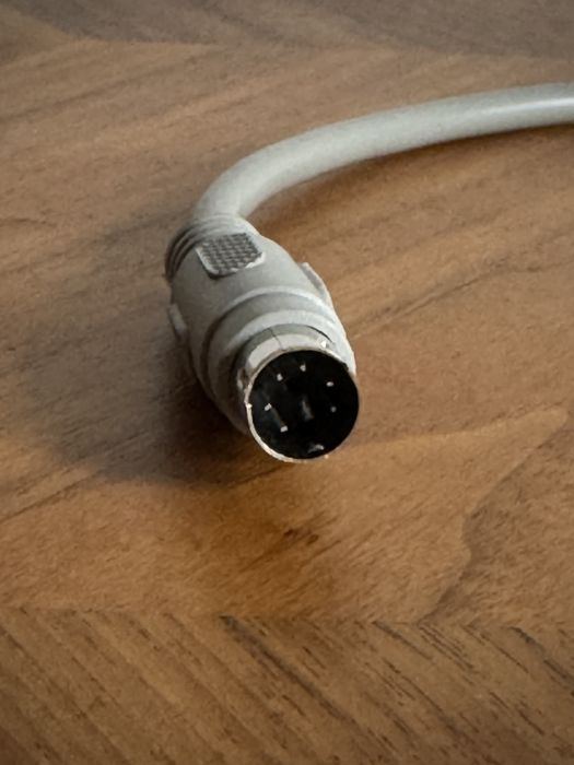 Oryginalny adapter Hama USB-A - mini DIN 6-pin, szary, długość 25 cm