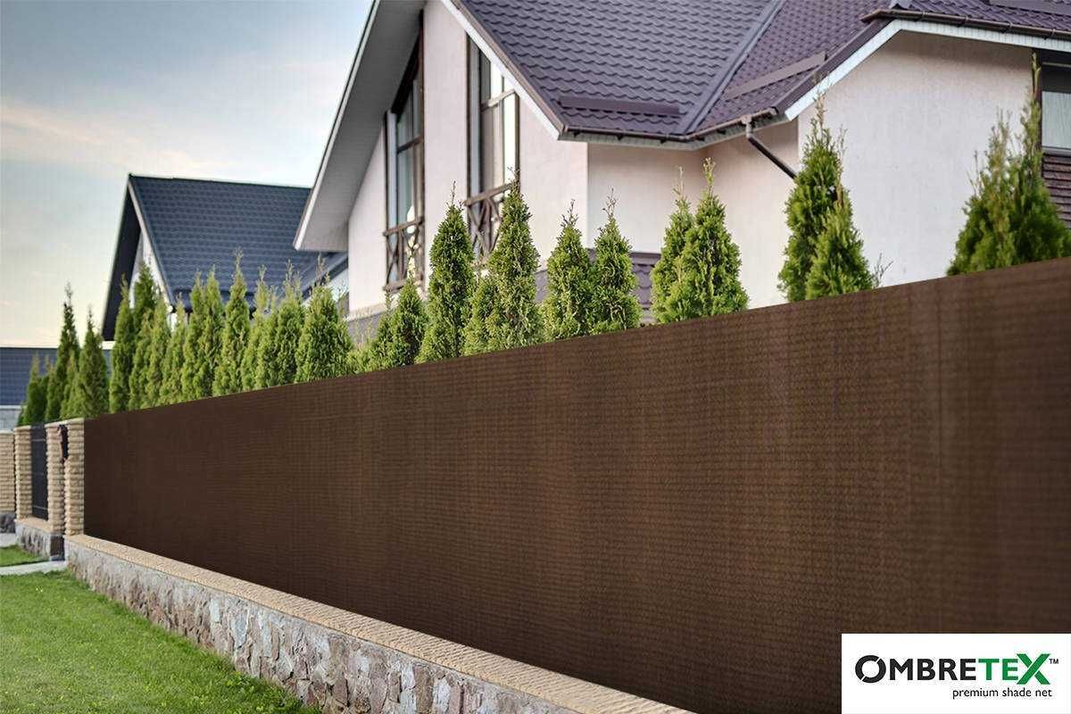 Siatka cieniująca osłonowa płot Ombretex brąz 1,5x50m 200g hurtownia
