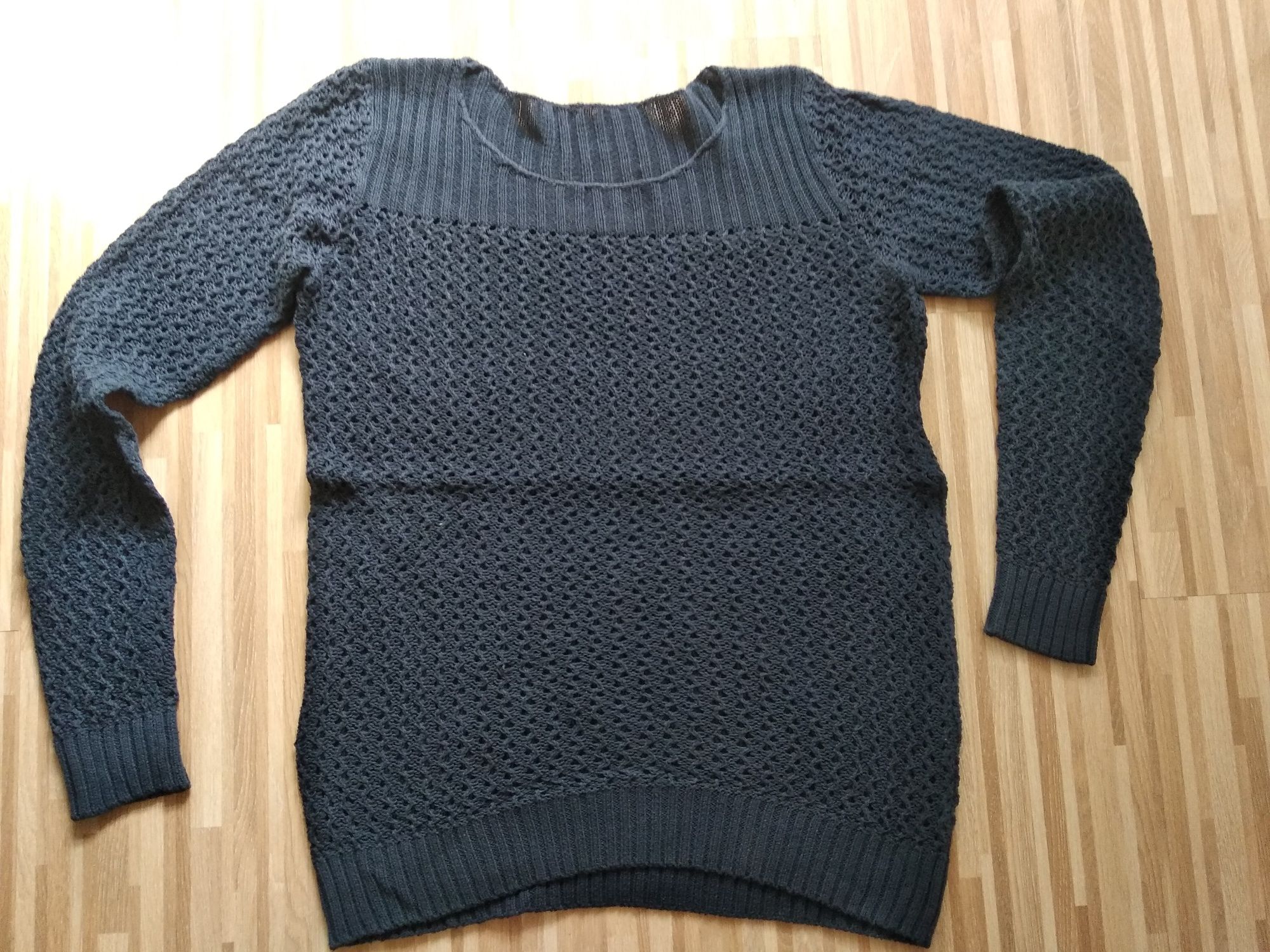 Ażurowy, damski sweter, rozmiar S/M