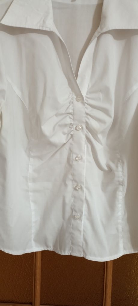 Блуза бавовняна котонова біла жіноча  сорочка