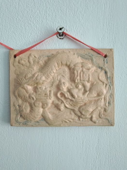 Картина дракон керамика