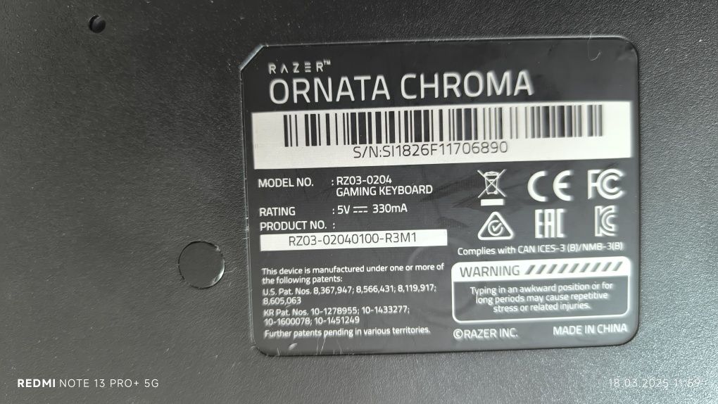 Klawiatura Razer Ornata Chroma