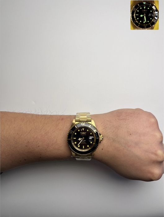Invicta 26975, invicta pro diver, золотистий годинник інвікта