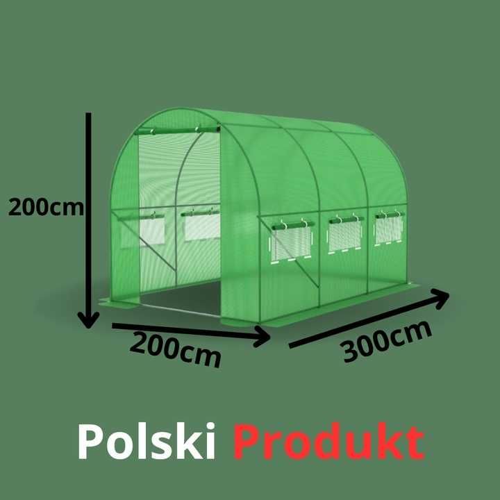 Tunel Ogrodowy Cieplarnia Szklarnia Folia 3x2x2m