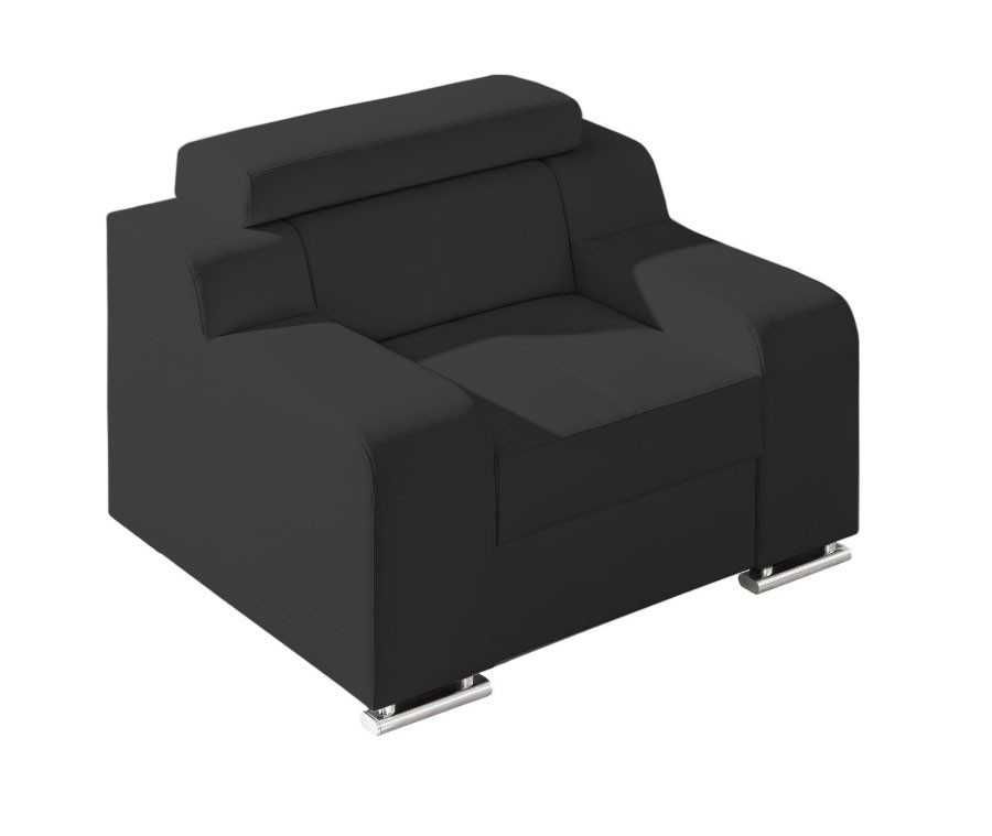 Fotel OSKAR / czarna ekoskóra / soft 011