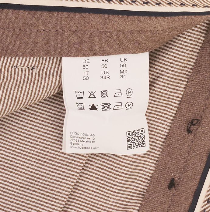 Spodnie Hugo Boss Ricce-1-W Chinos Size 50 Męskie Trousers Pants Wzór