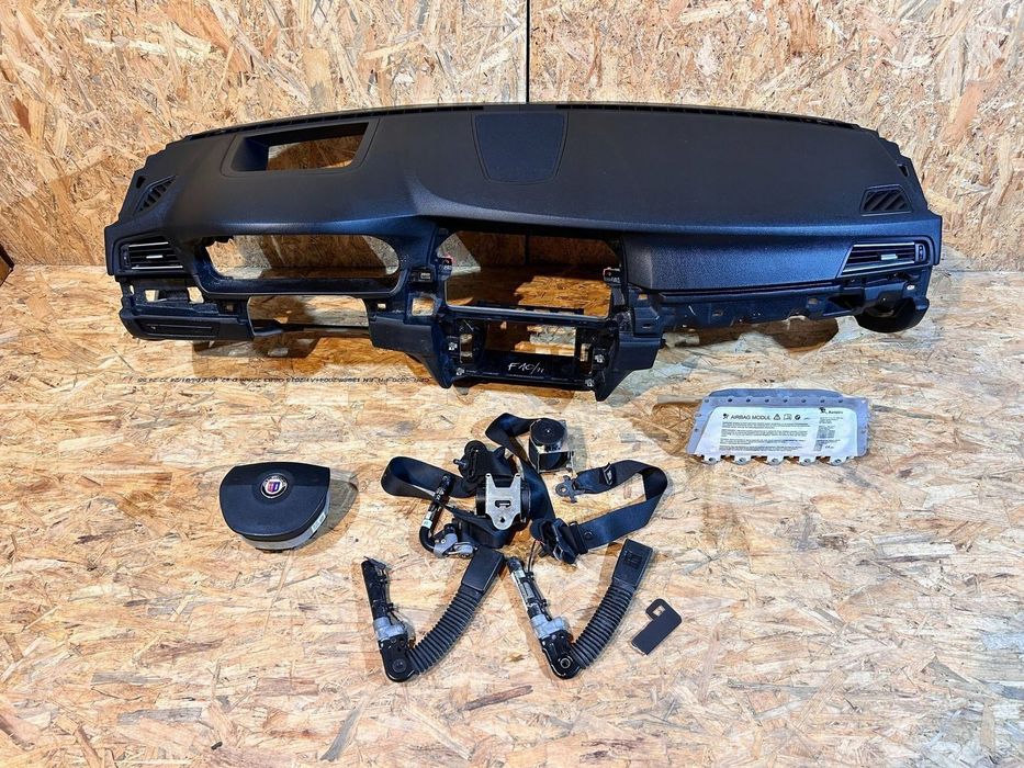 BMW F10 F11 ALPINA B5 D5 DESKA ROZDZIELCZA KOKPIT PODUSZKI PASY HEAD UP