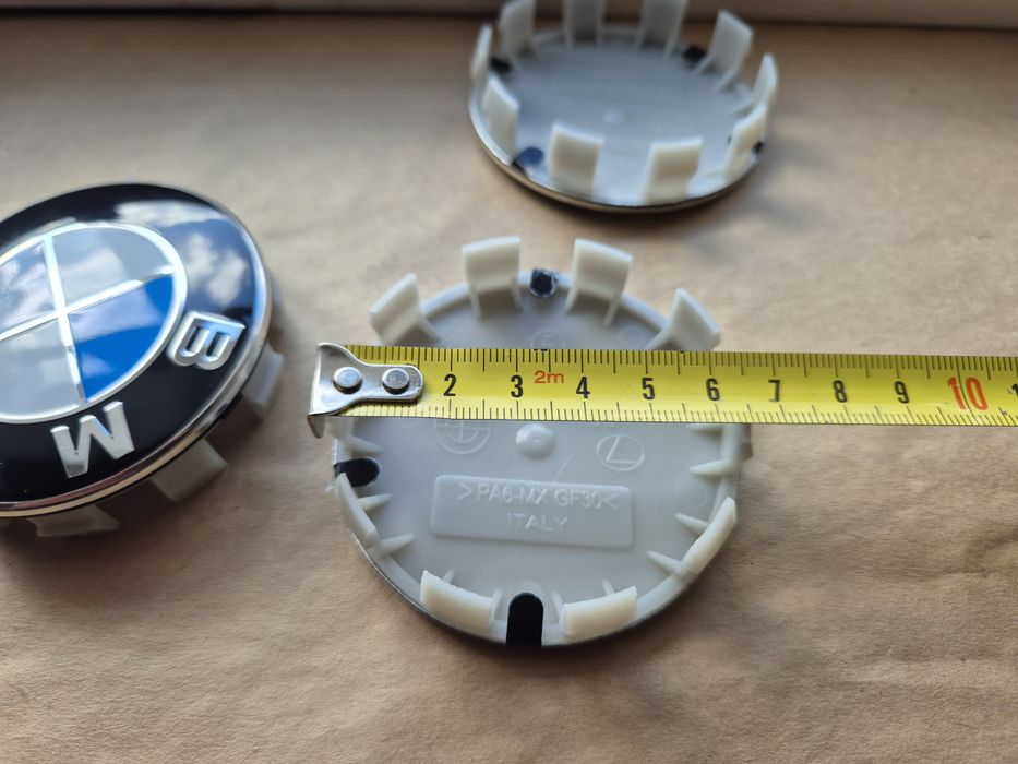 dekielki kołpaki do bmw średnicy 68/64mm niebiesko białe