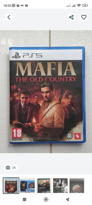 Диск PS 5 MafiaMafia: The Old Country PS5.