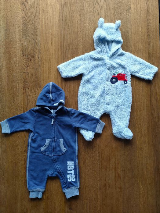 Paczka 10 pajacyków niemowlęcych r.56 (zestaw zimowy)