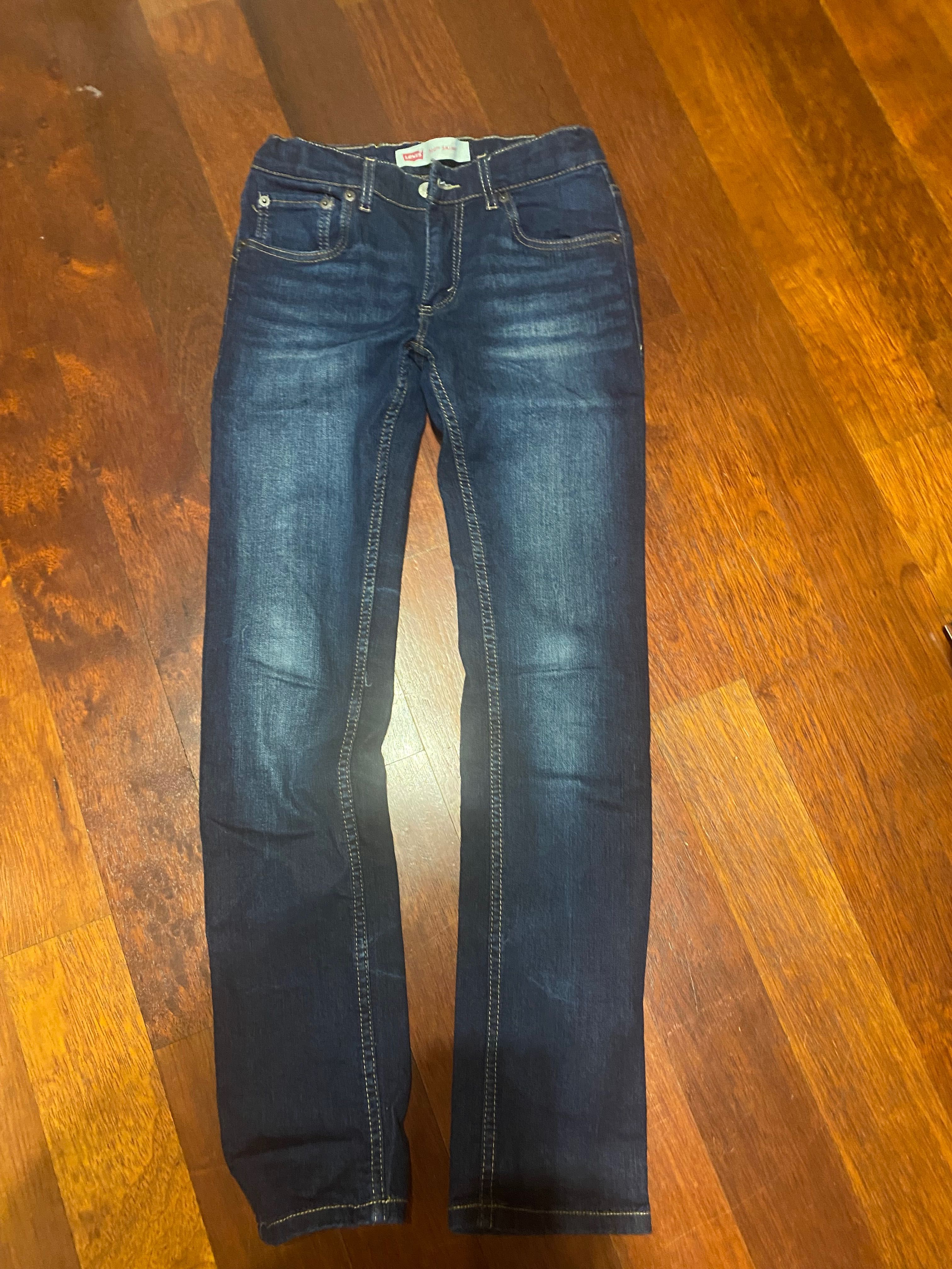 Spodnie jeansy Levis 510 dziewczęce 152 cm granatowe