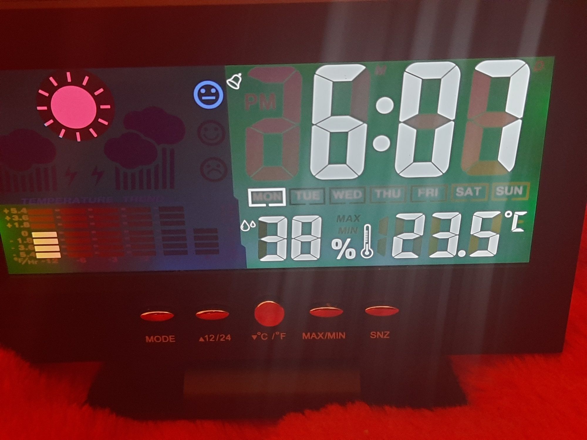 Stacja pogodowa radio budzik