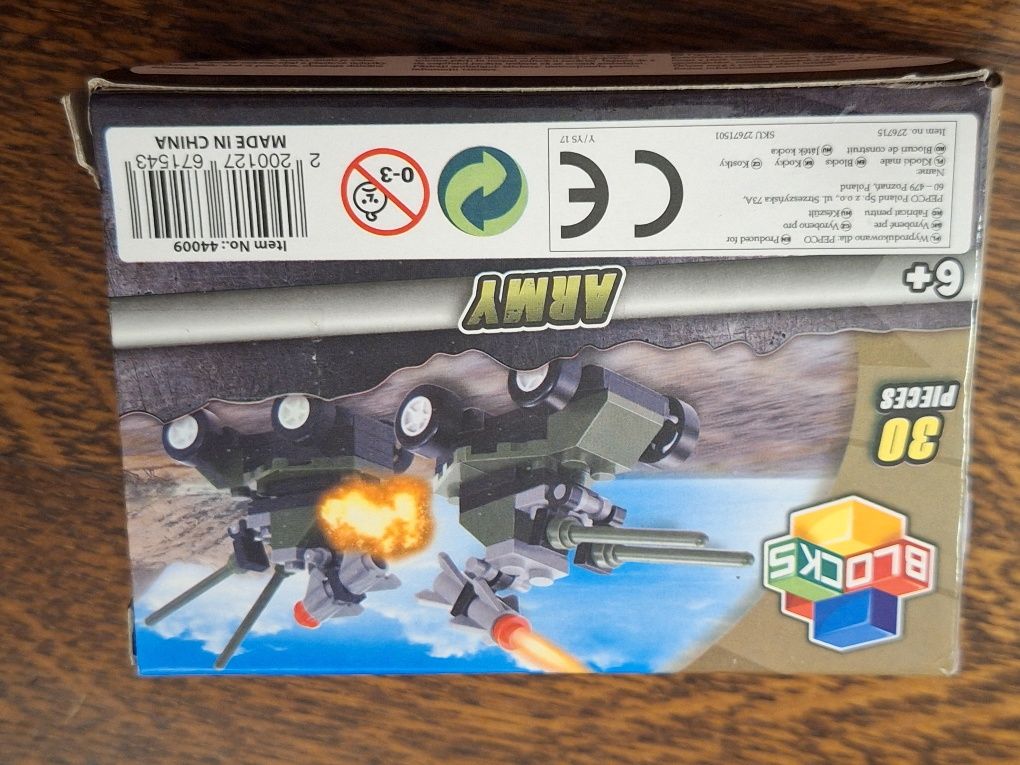 Klocki Blocks Army Wyrzutnia rakiet 30 części wiek 6+ Nowe