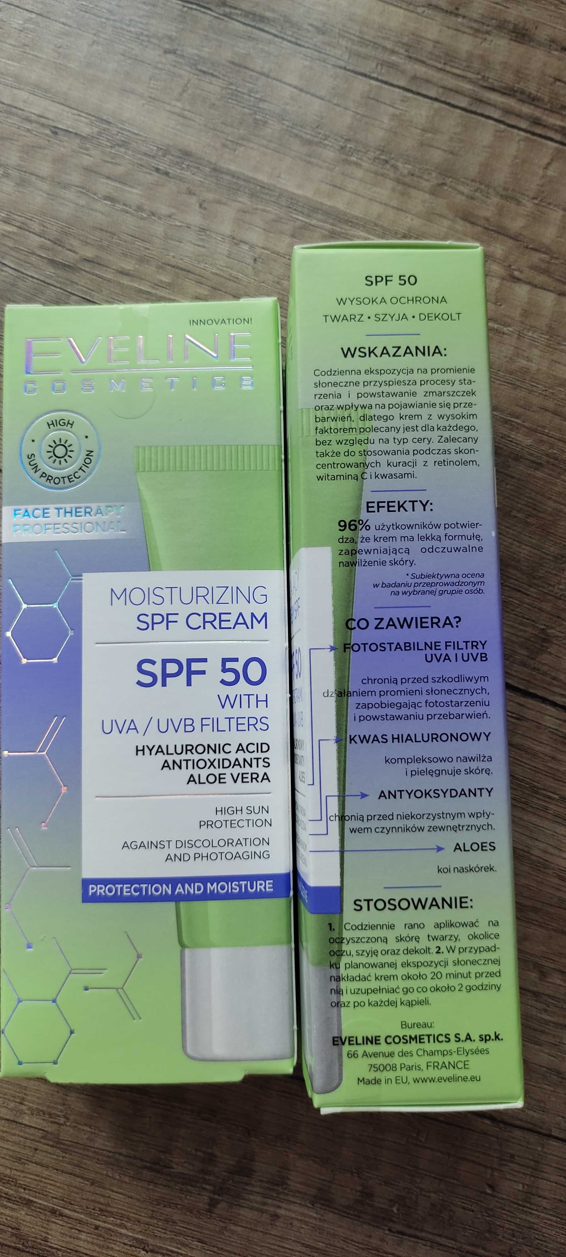 Nawilżający krem SPF 50 Eveline 2-pak