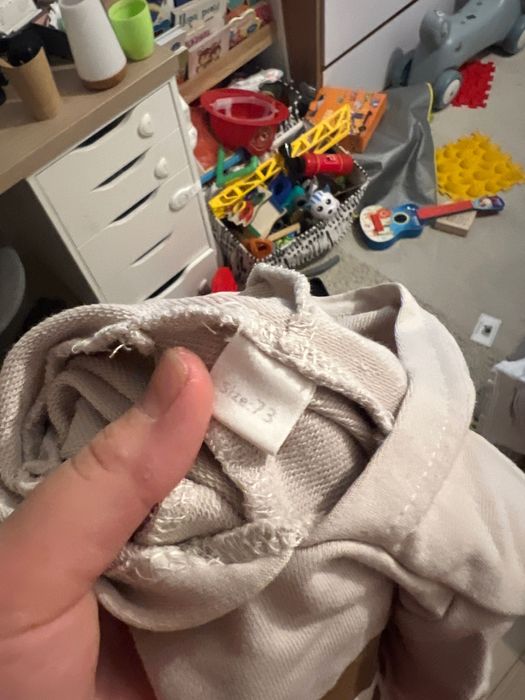 Боді з капюшоном дитяче для хлопчика дівчинки худі радуга веселка 74р