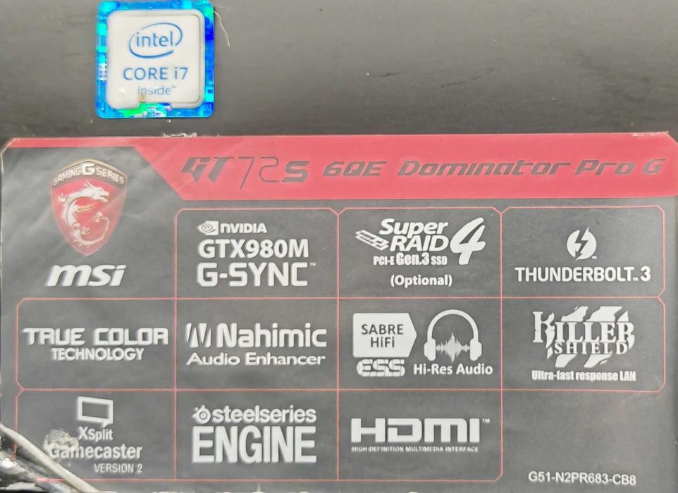 Ноутбук игровой MSI GT72S 6QE Dominator Pro G.