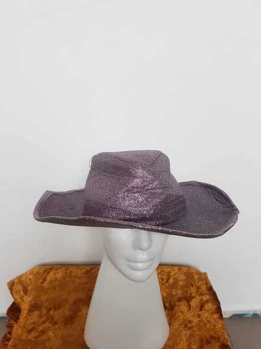 Błyszczący kapelusz przebranie kowboj szeryf. H022