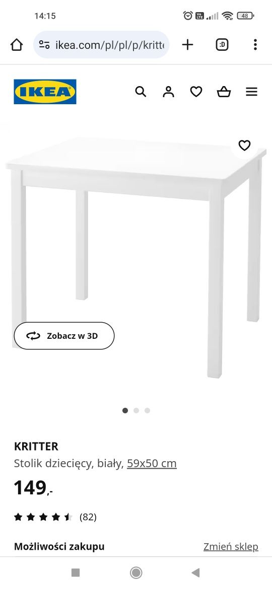 Zestaw Ikea Kritter stolik + 2 krzesełka dla dzieci .