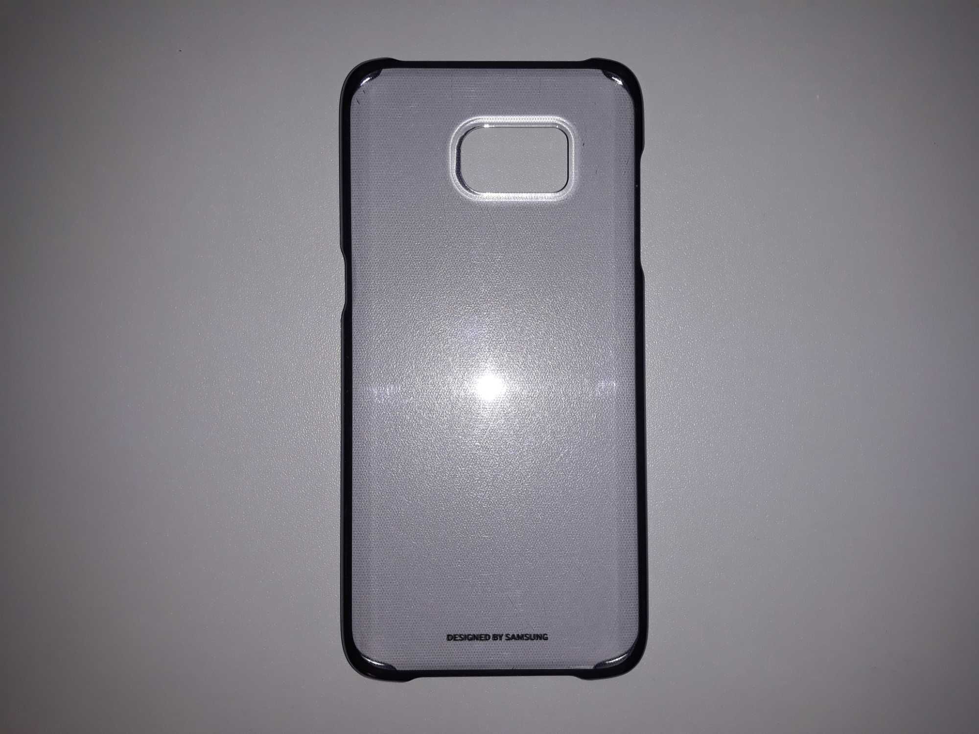 Oryginalne etui pokrowiec Clear Cover SAMSUNG GALAXY S7 EDGE - czarne