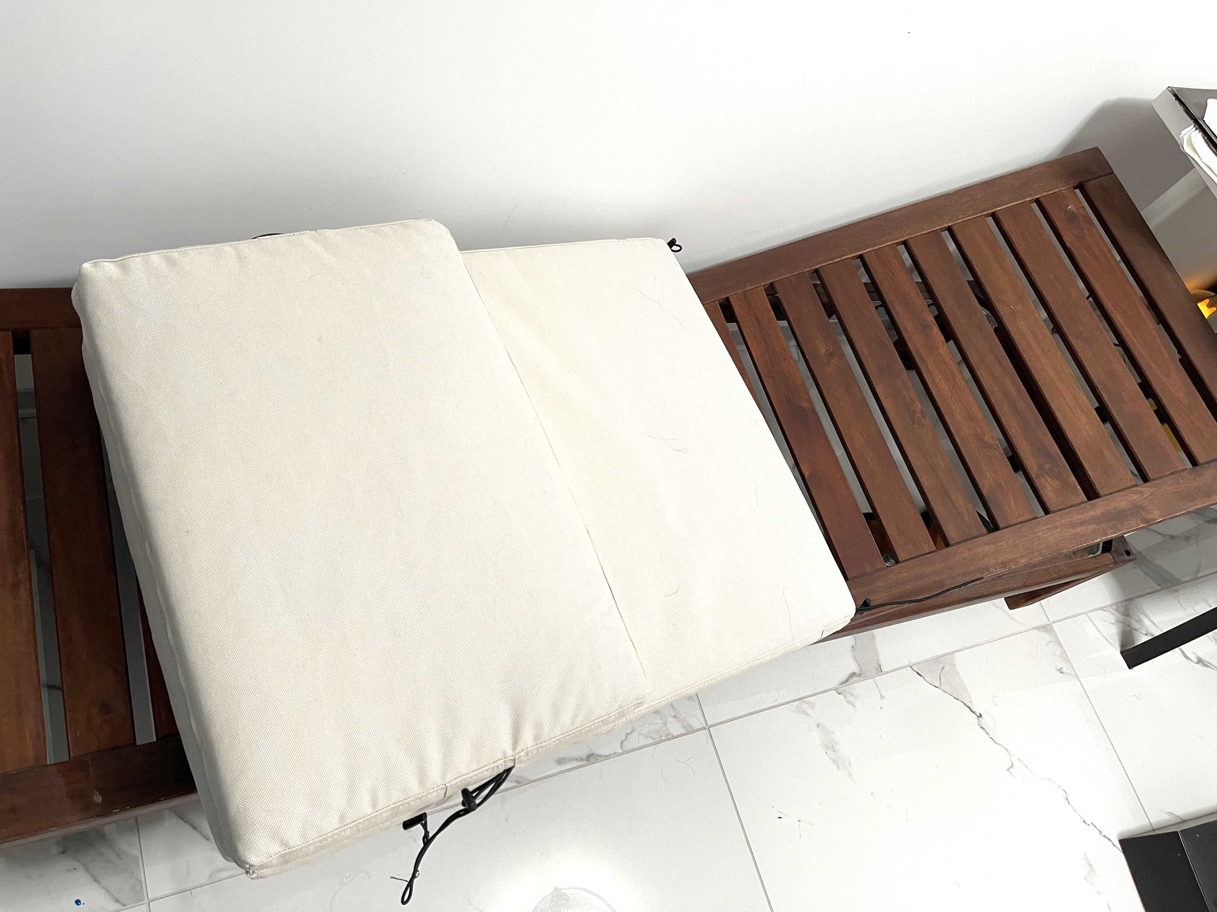 Ikea Leżak, zewnętrzne bejca jasnobrązowa/Frösön/Duvholmen beżowy