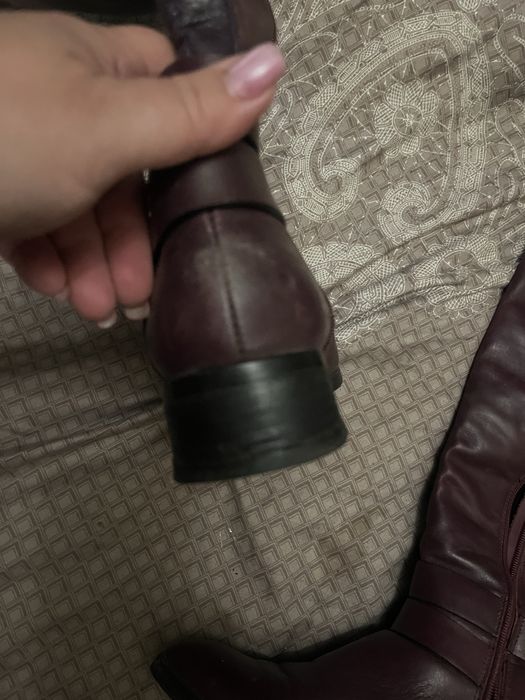 Сапоги зимние натуральная кожа на широкую голень